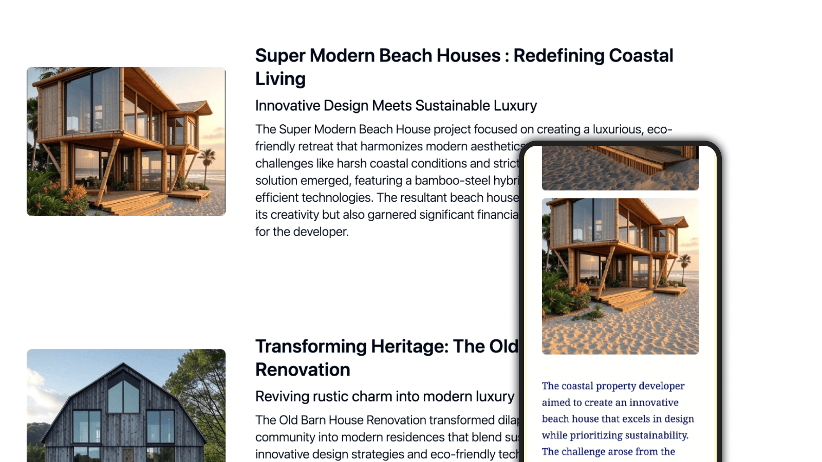 Architecture portfolio example